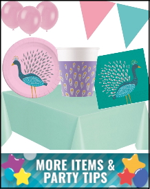 Peacock Party Supplies, Decorations, Balloons and Ideas